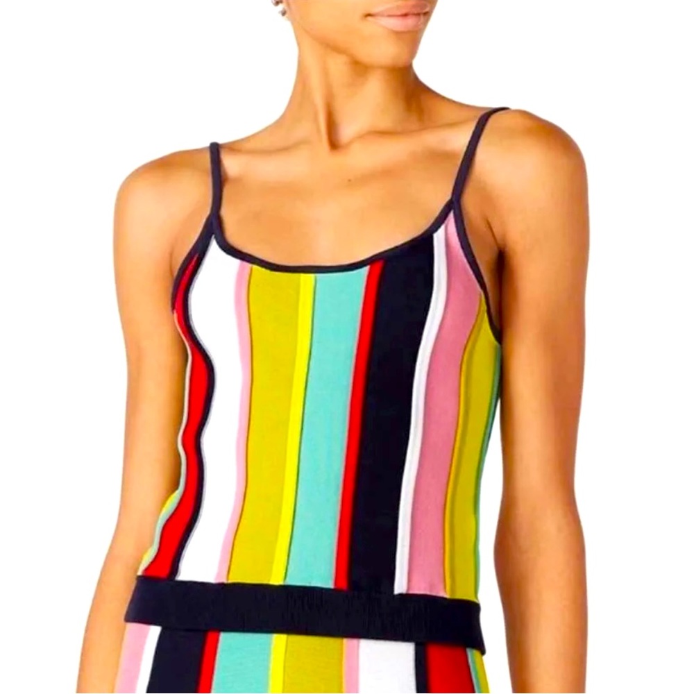 J.CREW CROPPED KNIT TANK | RAINBOW STRIPE